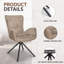 Upholstered Swivel Accent Chair with Tufted Seat, Set of 2-822516189