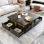 Table basse moderne carrée avec rangement à 4 tiroirs-1735970936
