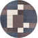 Allyne Geometric Tufted Blue/Cream/Gray Non-Slip Rubberback Area Rug