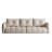 106.3" Beige Microfiber Modular Sofa Couch