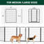 Parc pour chien robuste avec porte, l 8 po x l 32 po x H 40 po, clôture en métal pour animal de compagnie, enclos pliable pour l'extérieur