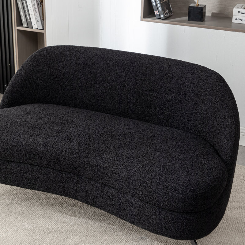 Ensemble de salon 3 pièces Raymond, Polyester noir