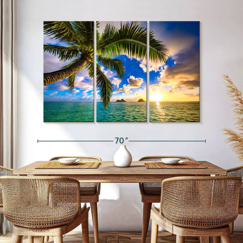 Gillard Lanikai Hawaiian Sunrise, H 42 po x l 65 po