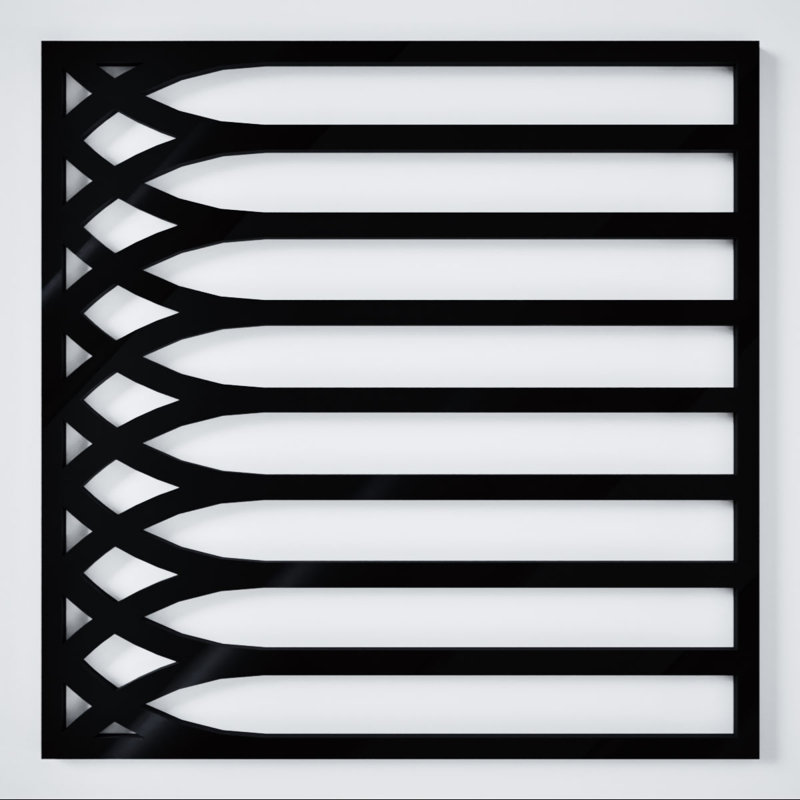 Panneaux muraux décoratifs en acrylique Cedar Park, très petit, l 7 3/8 po x H 7 3/8 po x T 1/8 po, noir, Noir