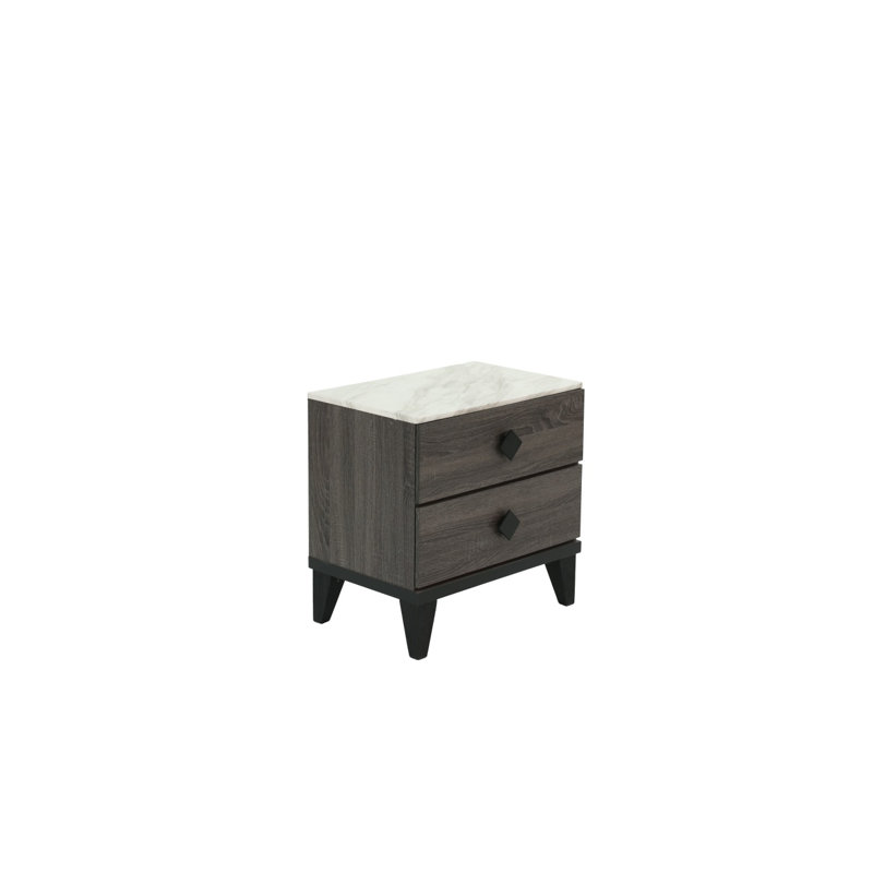 Tables de bout pour chambre à coucher Table de chevet moderne, Gris foncé