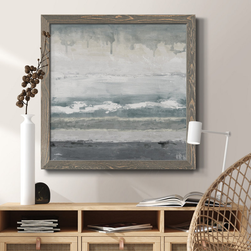 «Crashing Tide» par Karolis Janusil - impression sur toile tendue, Encadré gris, H 27,5 po x l 27,5 po x P 1,5 po