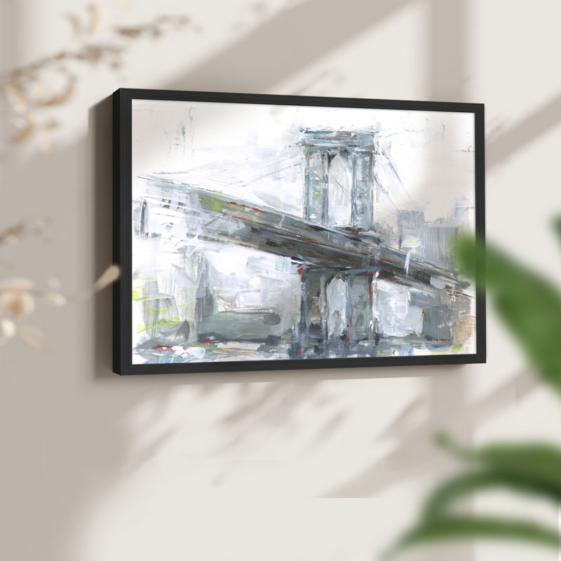 Brilliant City Study IV - Reproduction encadrée - Restickable, H 11 po x l 14 po, Noir, noir, noir, noir