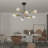 Rensselear 8-Light metal Modern Linear Sputnik Chandelier
