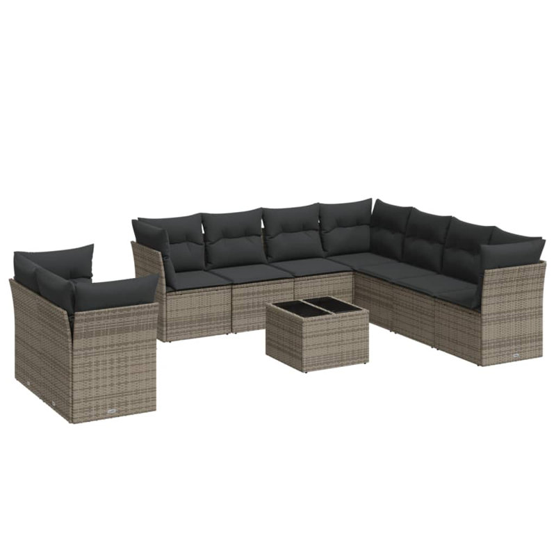 Ensemble de canapé de jardin Vidaxl gris