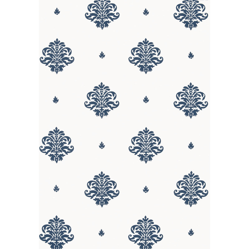 Mayla Damask Wallpaper, Navy