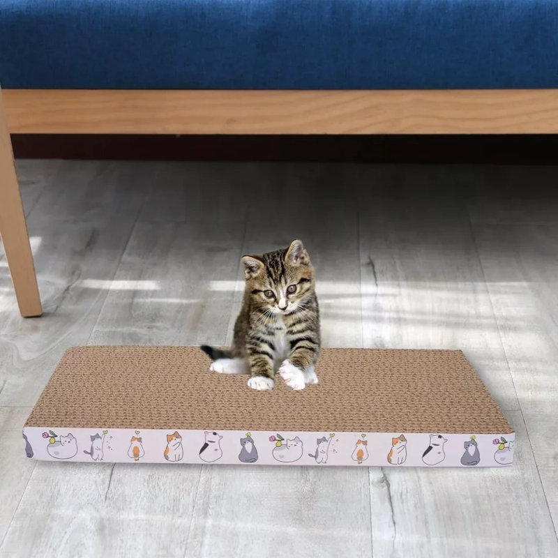 5x griffoir en carton pour chat avec griffoir réversible recyclable