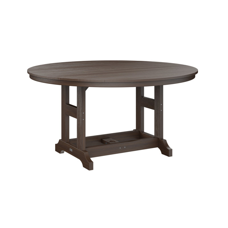 Garden Classic Outdoor Round Table, Brazilian Walnut, 39.5" H x 60" W x 60" D