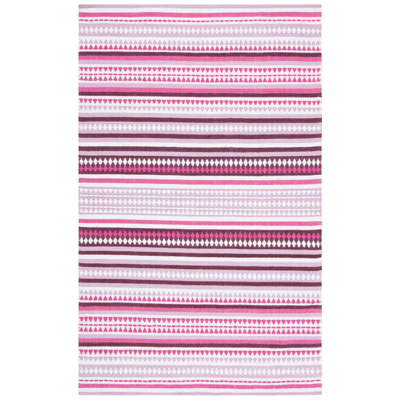 Montauk Hand Woven Cotton Striped Rug, Rectangle 4' x 6'