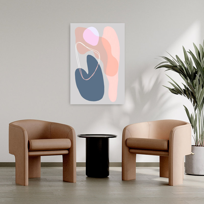 Art contemporain abstrait géométrique, H 36 po x l 24 po