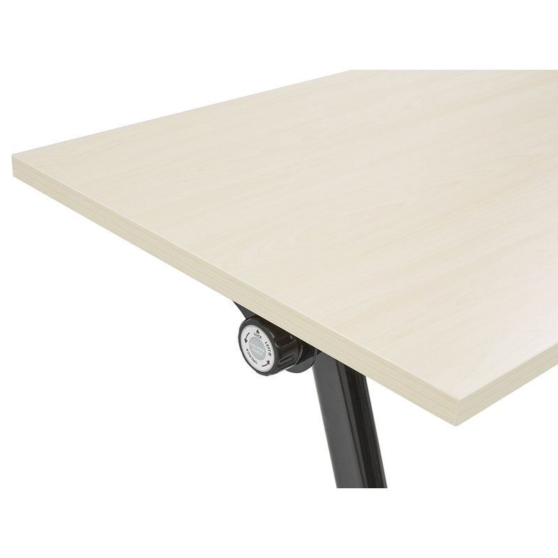 Seidule Foldable Steel Writing Desk, 180cm H x 60cm W, Brown/Black