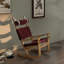 Chaise berçante simple en bois massif-111008631