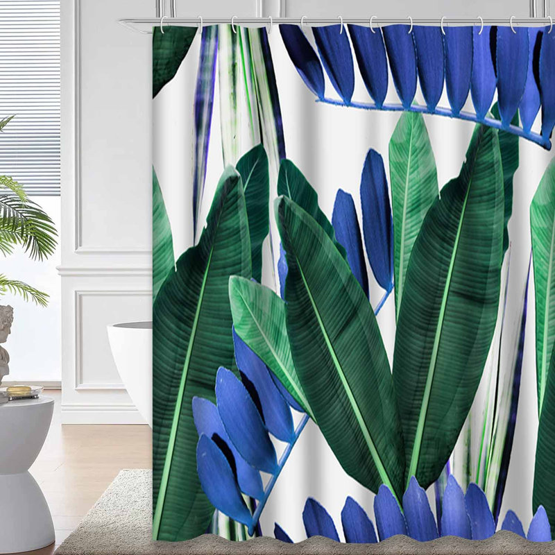 Fleurs tropicales, feuilles, style botanique, fleurs élégantes avec 12 crochets, L 72 po x l 72 po