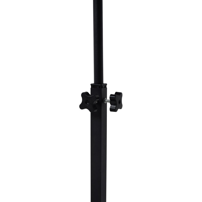 Tray Top Pedestal End Table, Yellow/Black