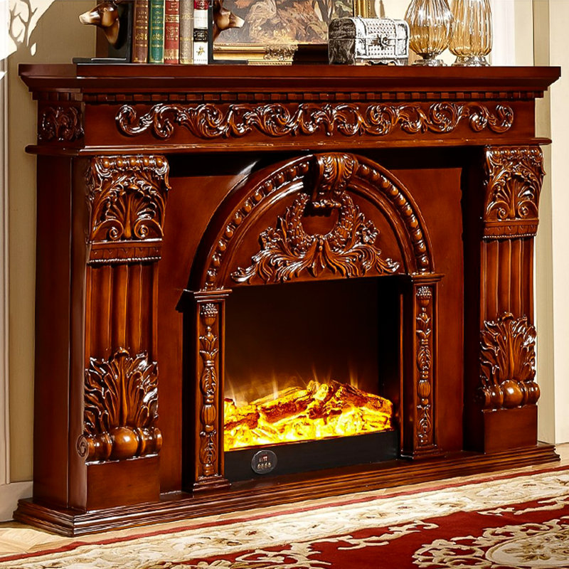 70.87"With Heating Landscape Electric Fireplace, Brown