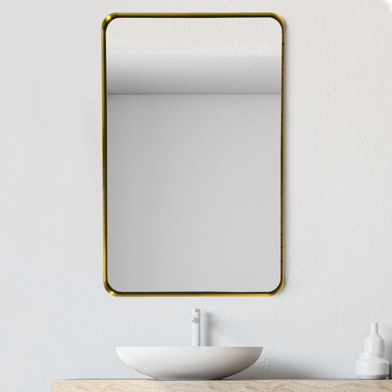 Miroir de salle de bain doré