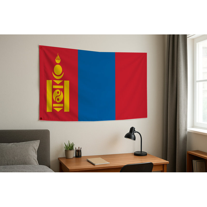 Drapeau de la Mongolie - drapeau