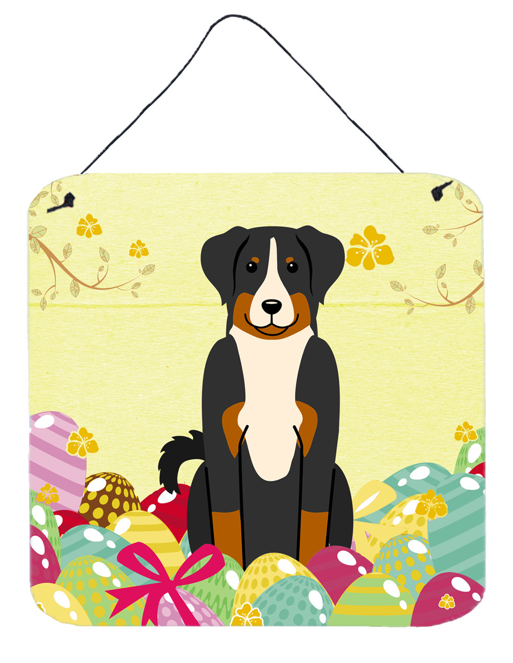 The Holiday Aisle® Easter Eggs Appenzeller Sennenhund Aluminum Wall