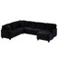 Canapé modulaire, canapé rembourré avec repose-pieds mobile et poches de rangement latérales pour le salon-1065901054