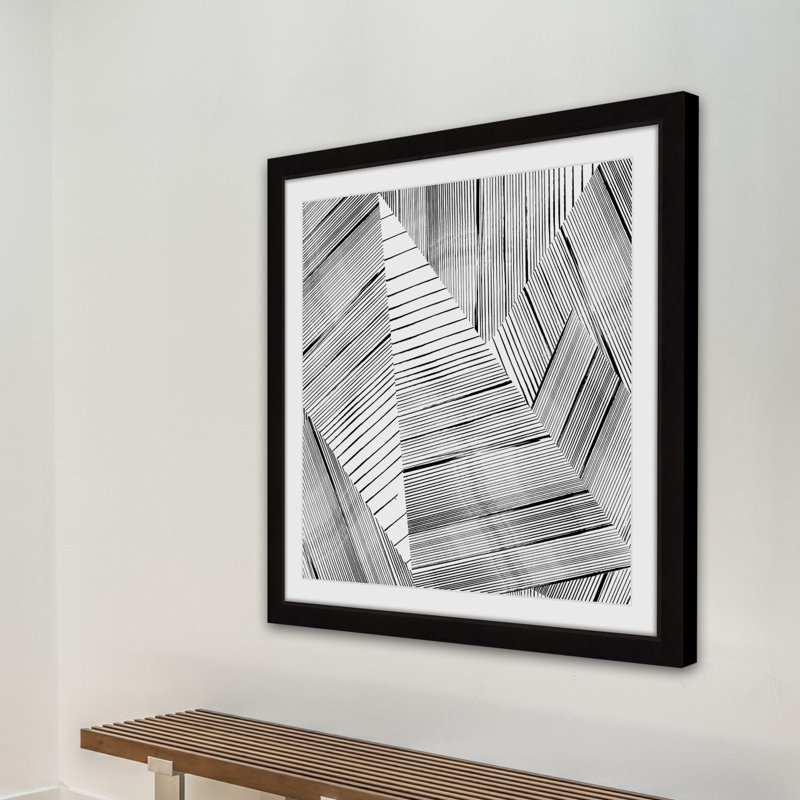 « commercialy », reproduction d’art encadrée, H 18 po x l 18 po x P 1,5 po