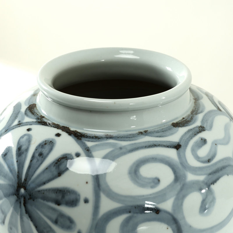 Approx 11 Inches Subtle Blue and White Vase
