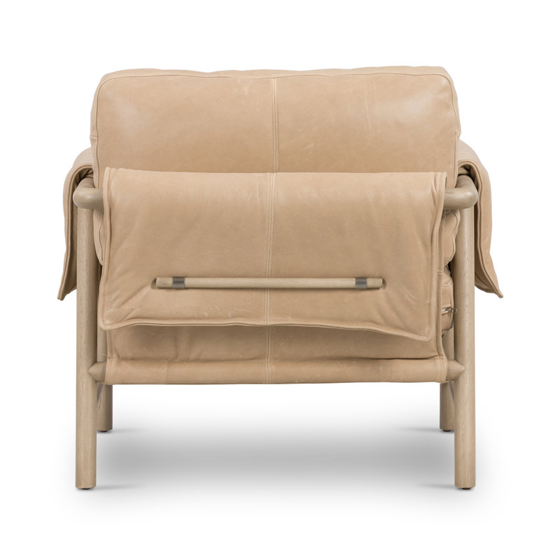 Harrison Armchair, Palermo Nude Genuine Leather