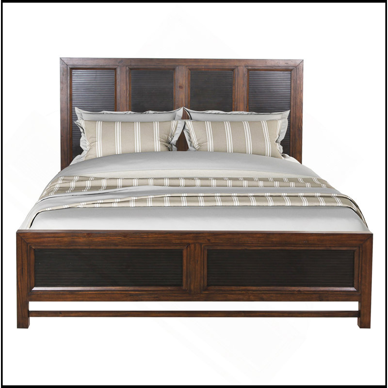 Panel Bed, Two-Tone Finish, Queen