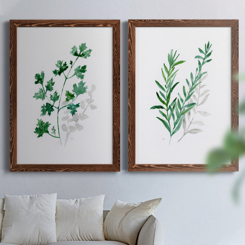 Freshly Picked I - Ensemble de 2 peintures sur toile encadrées, H 20 po x l 34 po x P 1,5 po, Érable