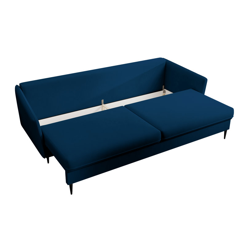 Almonor 3 Seater Velvet Sleeper, Dark Blue