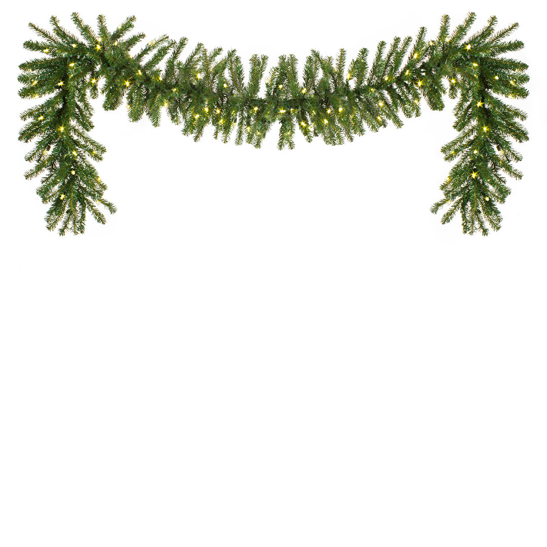 Douglas Fir Pre-Lit Garland The Holiday Aisle® 