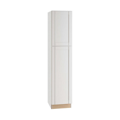 Gallery Express Mercer Plywood Assembled 18 in W X 24 in D X 90 in H Pantry Kitchen Cabinet with Soft Close Right in White