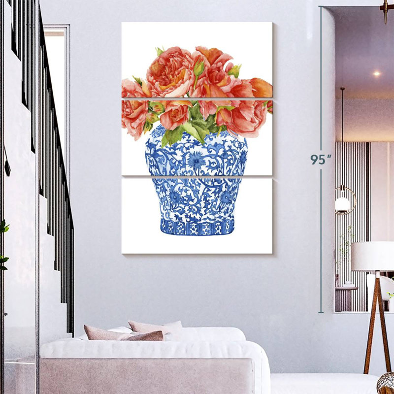 Harnek Sweet Peonies II, 74" H x 48" W