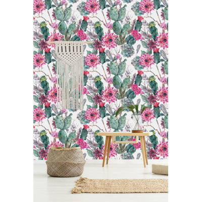 Boho Cactus Paintable Wall Mural