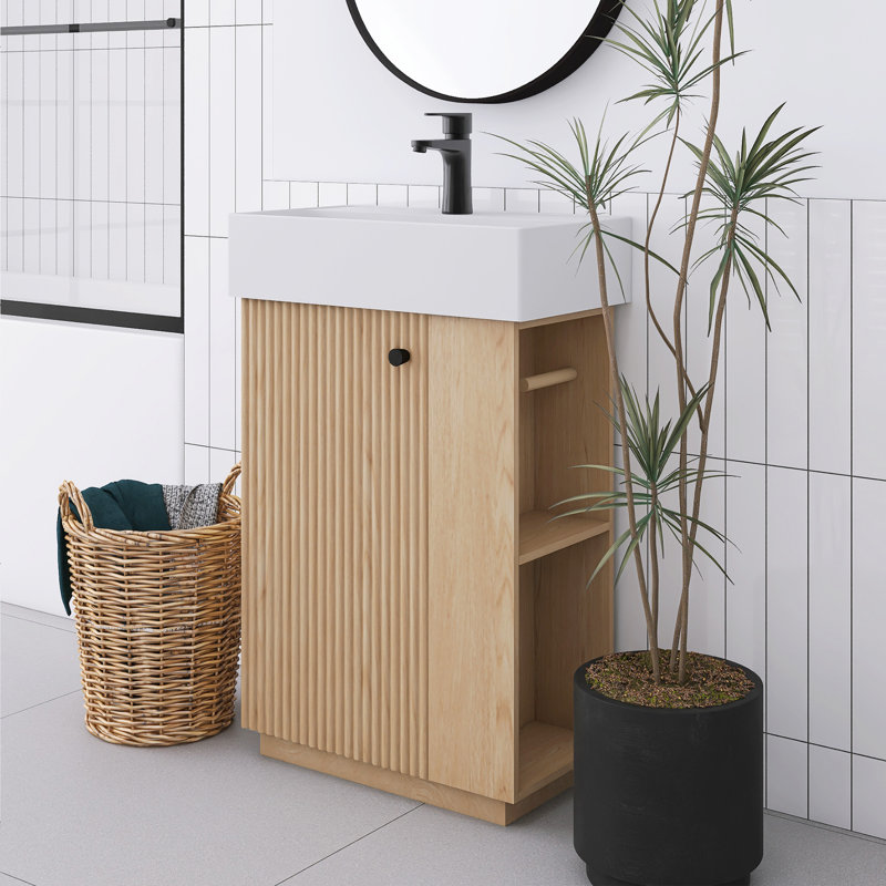 Meuble-lavabo 21,6 po avec lavabo en céramique