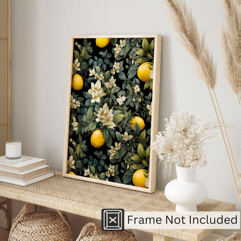 «Food and Kitchen Lemon Dreams», reproduction d'art moderne sans cadre, H 36 po x l 24 po