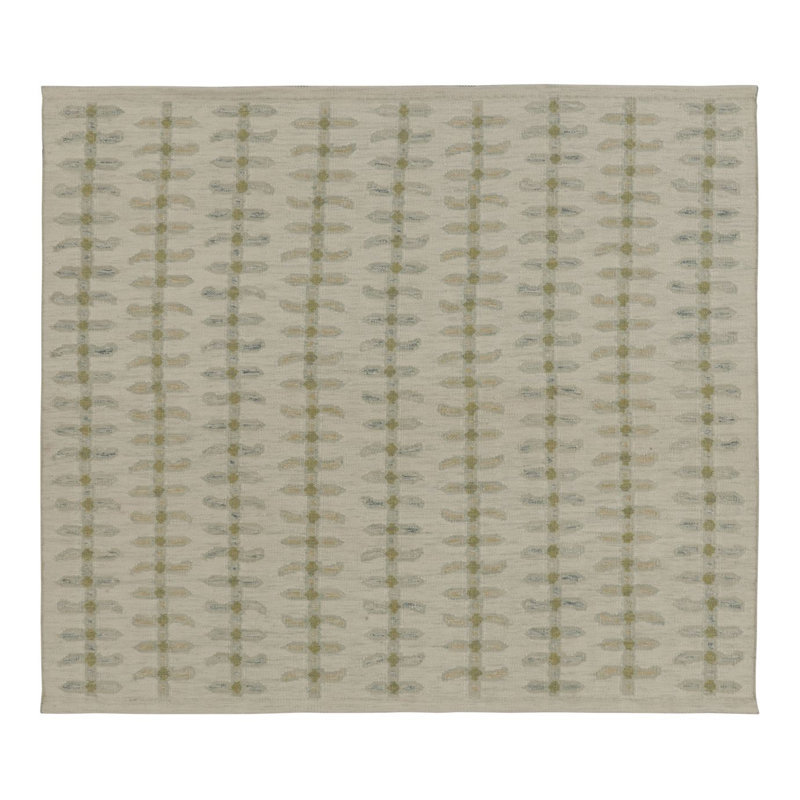 Scandinavian Wool Geometric Area Rug, Rectangle 8' x 10'