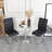 Modern Dining Chairs,PU Faux Leather High Back Upholstered Side Chair With C-Shaped Tube Chrome Metal Legs For Dining Room Kitchen Guest Office Chair (Set Of 4)(Black+PU Leather)1162 W115149183-129682602-129682607-129682598