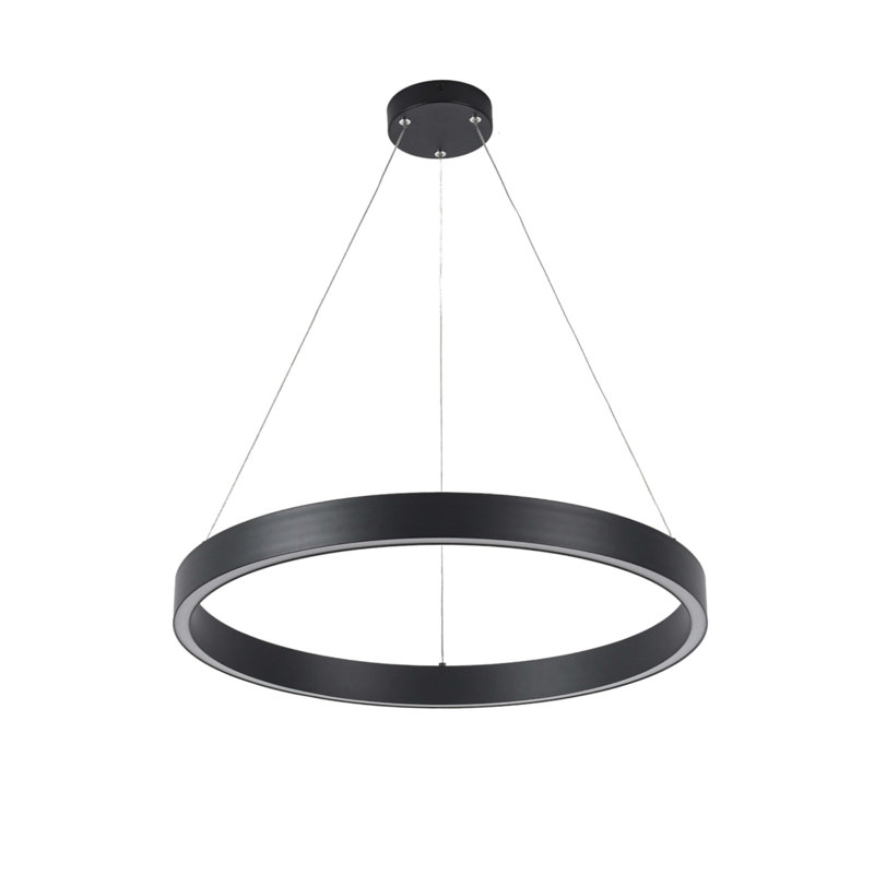 Gunther 1 - Light LED Crystal Pendant, Black
