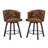 Swivel Upholstered Counter Stool With Metal Frame-1906160424