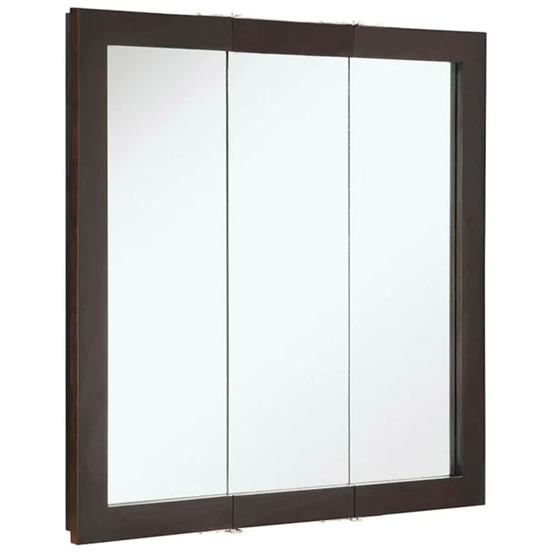 Searle Medicine Cabinet - Bathroom Wall Cabinet with Framed Mirrored Doors, Espresso, 30" H x 30" W x 6" D
