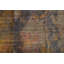 Tapis rustique à motif abstrait terreux 7 x 9