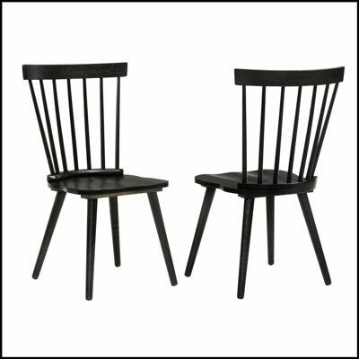 Ensemble de 2 chaises de ferme rustiques, en bois massif, faciles à assembler pour une cuisine et une salle à manger confortables et élégantes