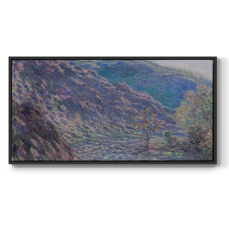 Série paysage - CCLxxxix - Toile tendue avec châssis encadré - Prêt à être accroché, H 21 po x l 41 po, Noir