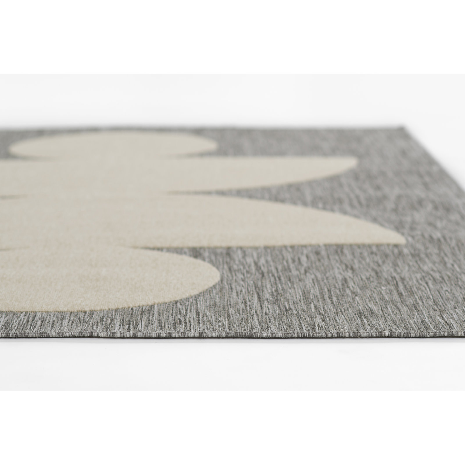 Aseelah Gray/Ivory Indoor/Outdoor Rug, Runner 2'7" x 7'6"