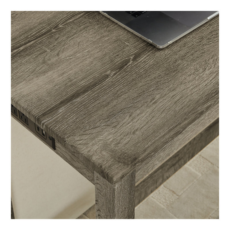 59 Inch Bar Table, Dining Table, Sofa Table with Power Outlet, 3 Upholstered Stools, 4 Piece Bar Table and Chair Set for Living Room, Dining Room, Kitchen