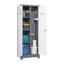 Armoire de rangement à balais avec portes et tablettes verrouillables-118492576